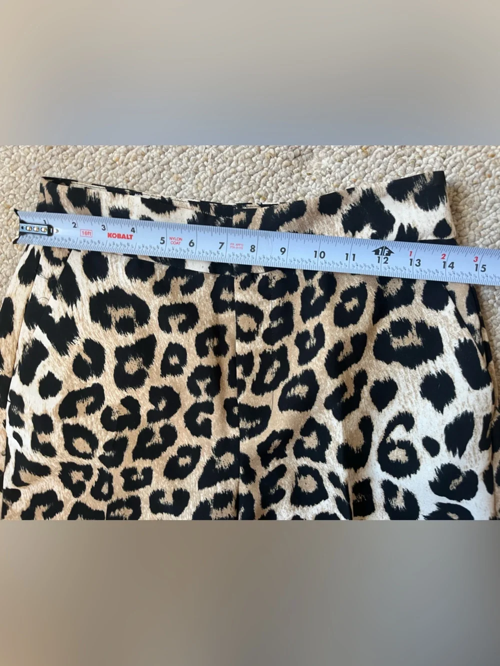 Banana Republic Petite High Rise Wide Leg Printed Trouser Pant size 2